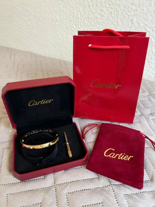 Pulsera acero inoxidable Cartier LOVE brillos