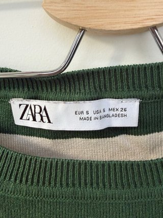 Jersey de rayas Zara verde y blanco