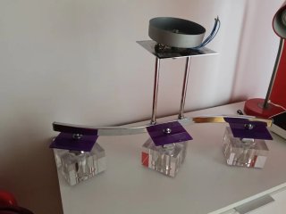 Lámpara de Techo Metalizada y Malva