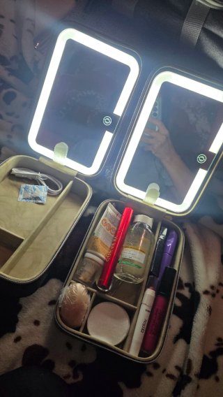 Neceser Maquillaje con Espejo LED , luz graduable.