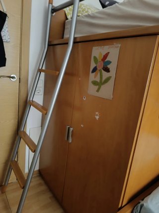 Cama Tren de Madera Maciza