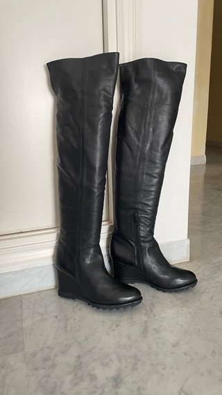 Botas Altas Mosqueteras Negras Unisa Talla 41