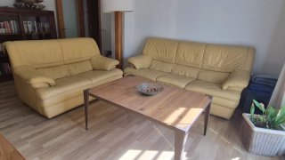 Divani Granfort 3 e 2 posti Pelle Gialla