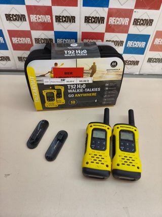 Motorola TALKABOUT T92, 2 walkie-talkies PMR446, IP67, nero/giallo
