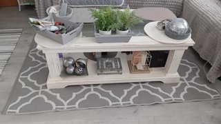 Mesa de Centro de Madera Maciza Blanca