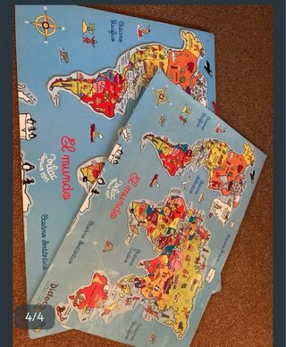 Puzzle Mapa del Mundo Infantil Madera Vilac