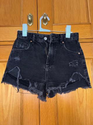 Pantalones Cortos Vaqueros Negros