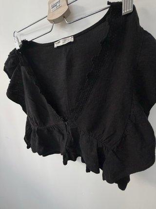 Blusa Negra Pull&Bear Talla XS