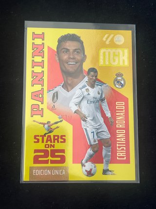 Cromo Cristiano Ronaldo Panini Stars on 25
