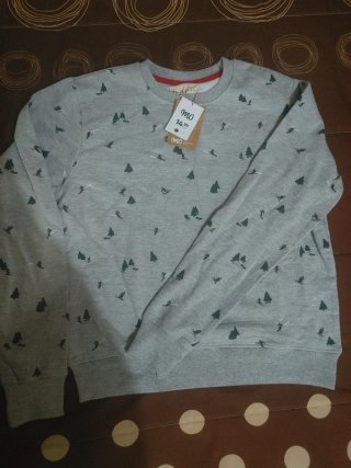 Sweatshirt MO Cinzenta com Padrão - Tamanho S