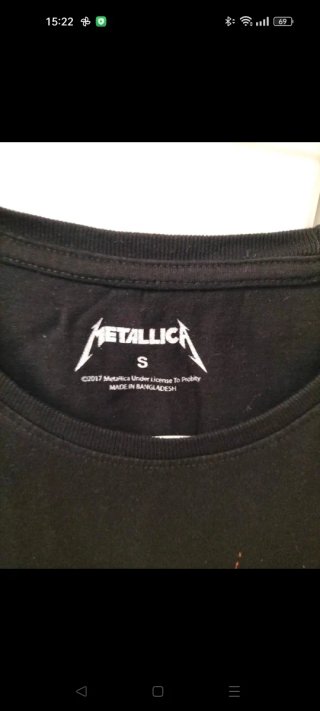 T-shirt Metallica nera taglia S