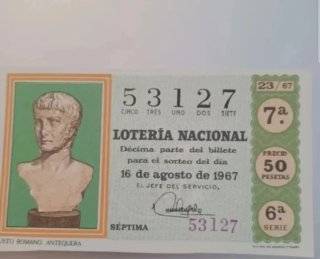 Decimos antiguos loteria años 70-90