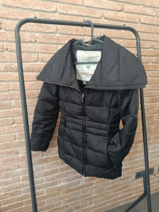 Anorak Plumas Mango Suit Negro Talla XS