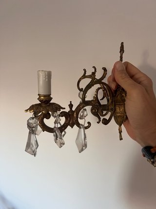 Aplique Bronce Vintage Cristal