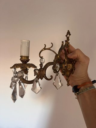 Aplique Bronce Vintage Cristal