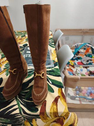 Botas altas de ante