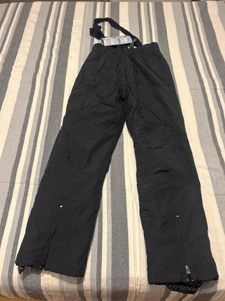 Pantalones de esquí negros con tirantes