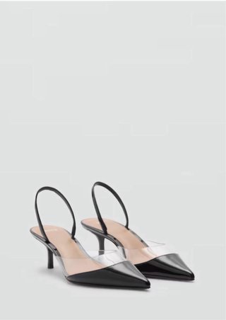 Zapatos negro tacón cómodo Mango