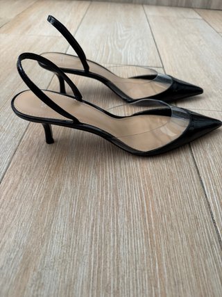 Zapatos negro tacón cómodo Mango