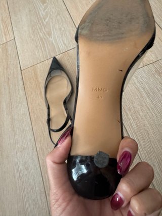 Zapatos negro tacón cómodo Mango