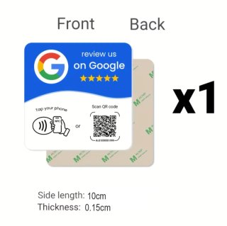 Placa NFC y QR para Reseñas de Google