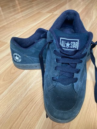 Zapatillas Converse All Star de piel ante Azul.