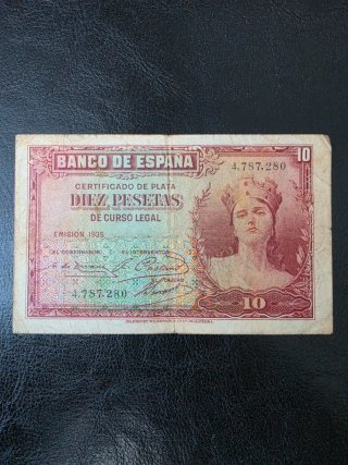 Billete 10 Pesetas República 1935