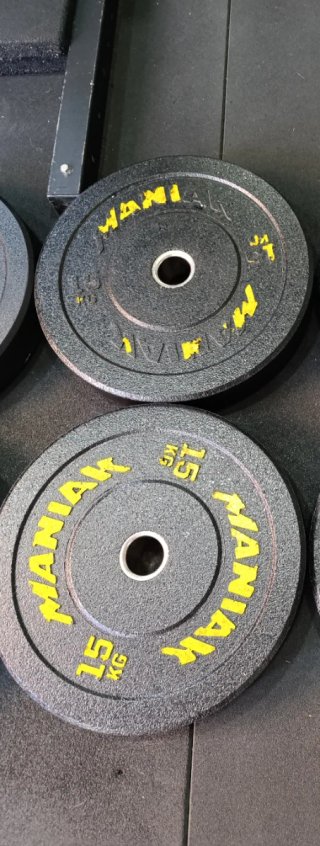 Discos Olímpicos Bumper Maniak 15kg