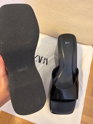 Sandalias de Plataforma Zara Negras Talla 39