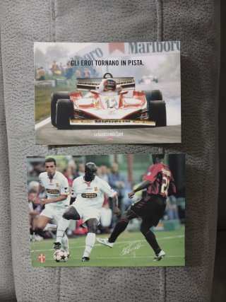 Cartoline sportive Formula 1 e Calcio