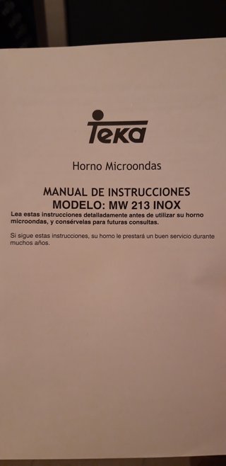 Microondas Teka Acero Inoxidable