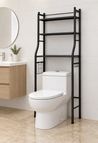 Organizador de baño negro y blanco