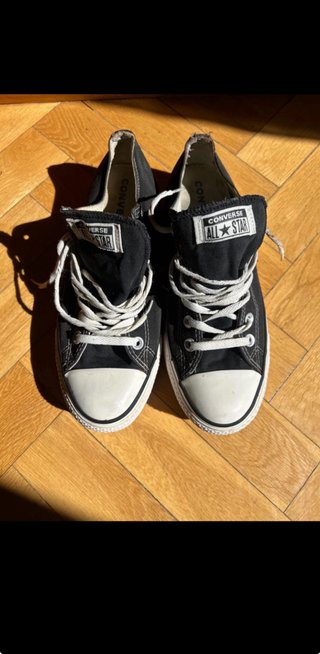 Converse Plataforma Negras Talla 40