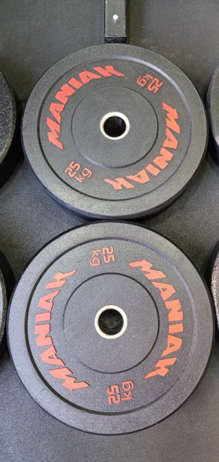 Discos Olímpicos Bumper Maniak 25kg