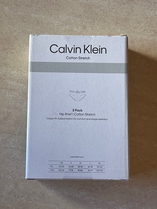 Pack 3 slips Calvin Klein algodón XL