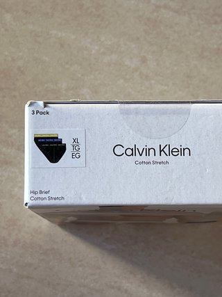 Pack 3 slips Calvin Klein algodón XL