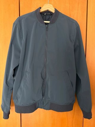 Chaqueta Bomber Zara Azul Talla L