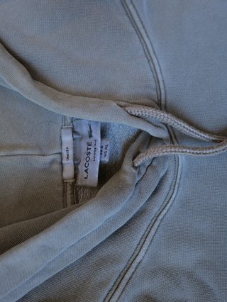 Sudadera Lacoste Gris Verde Capucha Talla XL
