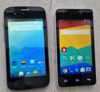 Allview A5duo y bq Aquaris E4