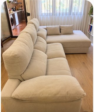 Sofá chaise longue grande gris