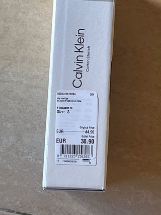 Pack 3 slips Calvin Klein S Algodón