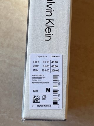 Pack 5 tangas algodón Calvin Klein M