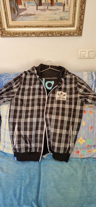 Chaqueta Adidas a cuadros vintage