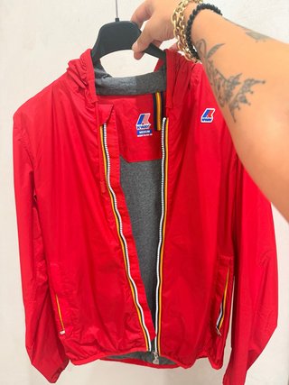 Giubbotto K-Way Uomo Rosso Taglia M