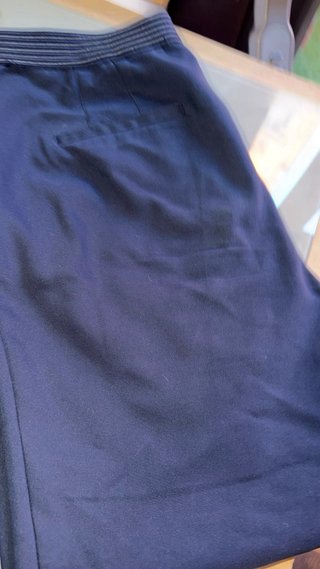 Pantalón Zara vestir algodón elastan azul Marino.