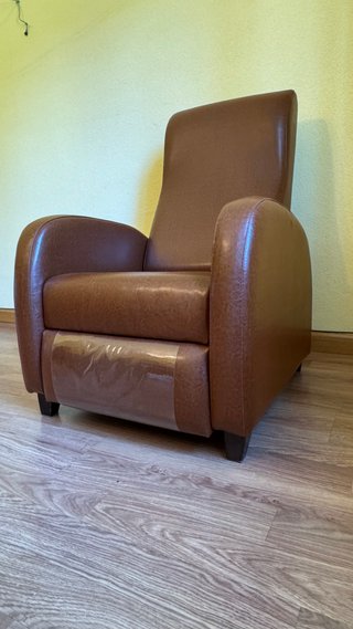 Sofá reclinable individual de piel
