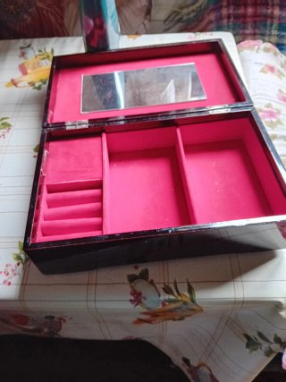 Caja Joyero Antigua Negra