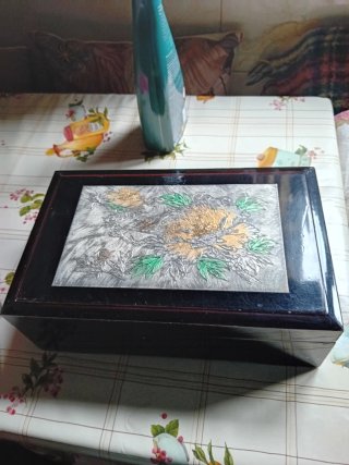 Caja Joyero Antigua Negra