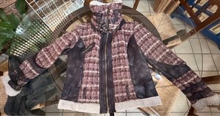 Chaqueta Desigual Marrón y Rosa