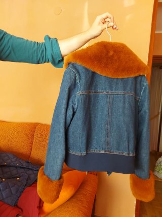 Chaqueta vaquera Salsa con pelo